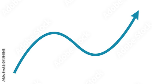 Arrow shows rising growth trends now.