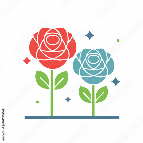 Stylized Roses Icon
