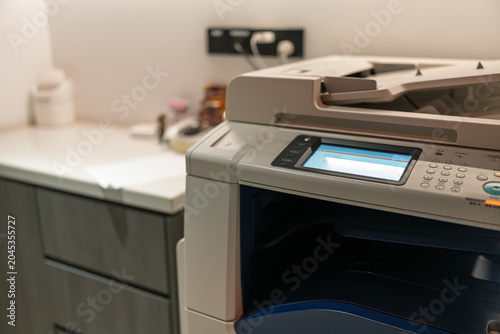 Schilderij op canvas office multifunction printer workstation setup