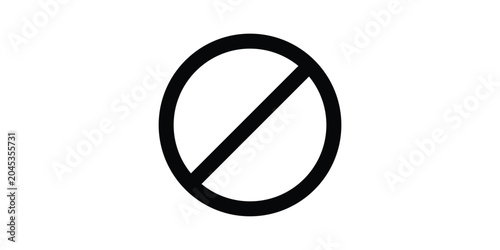 Tableau sur toile Editable stop prohibitions block icon
