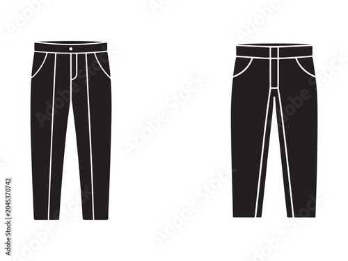 pants icon silhouette vector illustration