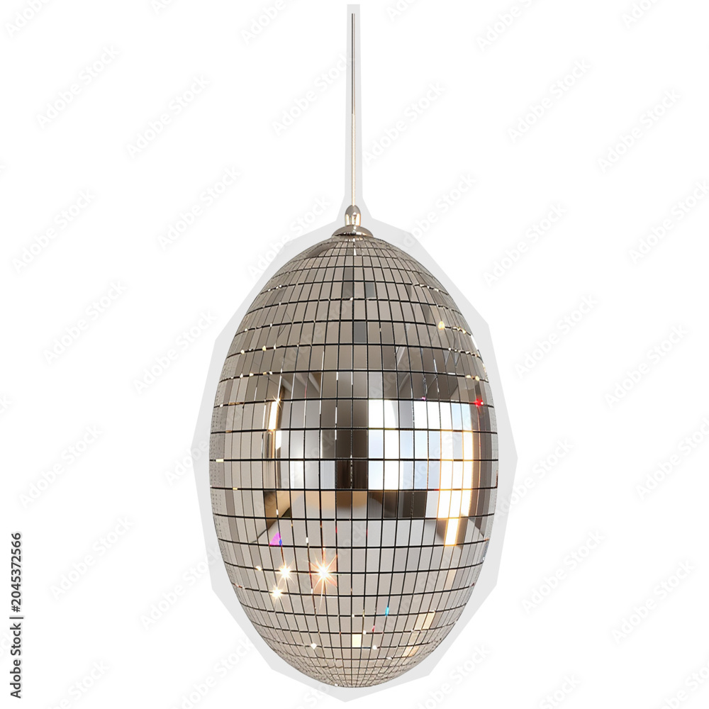 Fototapeta premium Egg Shaped Mirror Disco Ball
