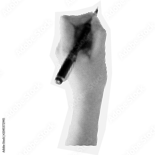 Monochrome Halftone Pop Art Shape