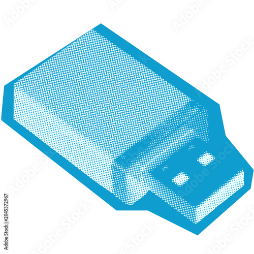 Blue Halftone USB Flash Drive