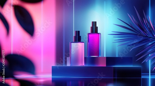 Neon bottles display