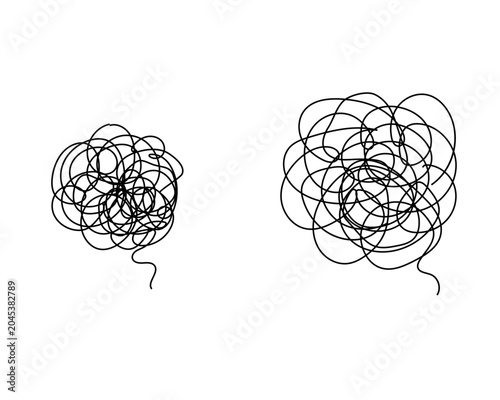 Foto Mental chaos and complicated thoughts