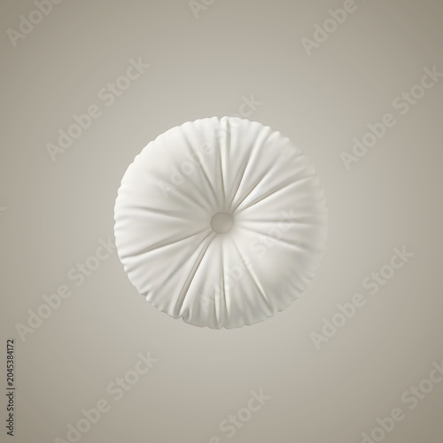 Close-up of white decorative pillow on wall