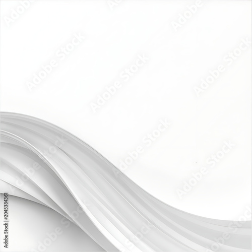 White Abstract Wave Background with Elegant Curved Layers and Minimal Design