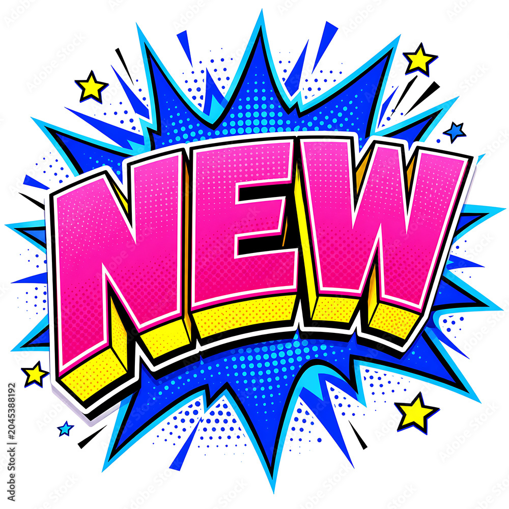 Obraz premium New Product Announcement Pop Art Style.