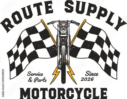 Photos Vintage Route Supply Motorcycle & Racing Flags