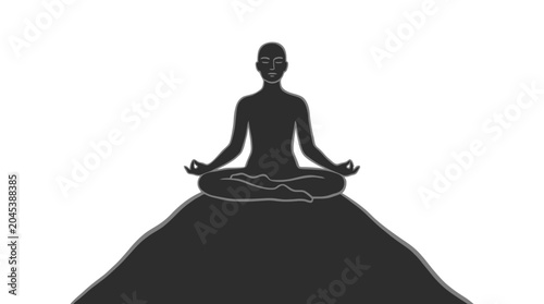 Photos Person sitting in meditation posture.