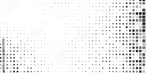Design grunge halftone gradient background. Faded grit noise texture. White and black abstract modern