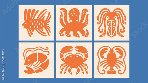 Photography Sea Life Abstract Art Set