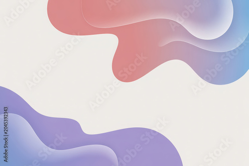 Smooth Colorful Layered Wave Shapes Creating a Modern Minimalist Visual Presentation