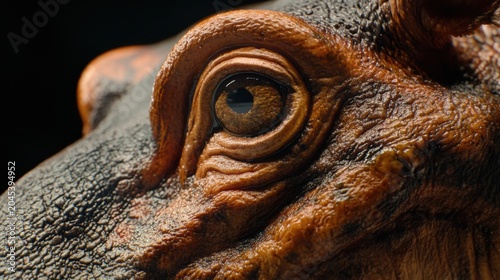 Close-Up of a Realistic Frog Eye with Detailed Texture and Color