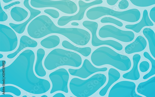 Teal Turquoise Water Texture Background. Vector Ocean Pool Surface Pattern Illustration