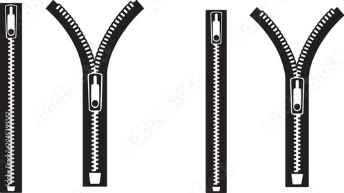 Zipper SVG File,Open Zipper SVG File,Sewing SVG -Commercial & Personal Use- Vector Art svg for Cricut,Silhouette Cameo,vinyl cutter design