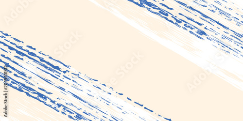 Grainy blue spiral brush stroke with spray texture. Hand drawn distress abstract