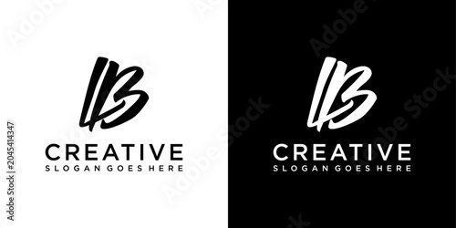 LB or BL initial letter logo design vector template