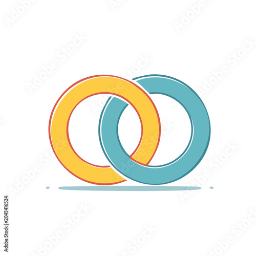 Interlocking rings icon symbolizing connection and unity