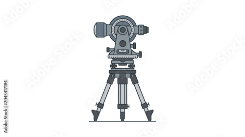 Foto Surveying Instrument on Tripod - Theodolite for Measuring Angles