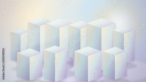 Smooth Ceramic Blocks Abstract Motion Background Loop