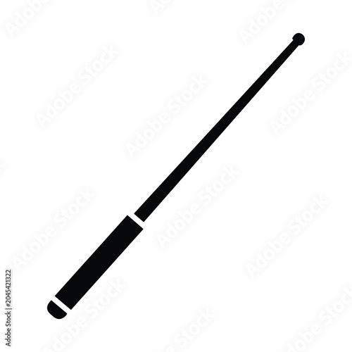 Foto Police baton stick icon used for law enforcement protection self defense security tool symbol