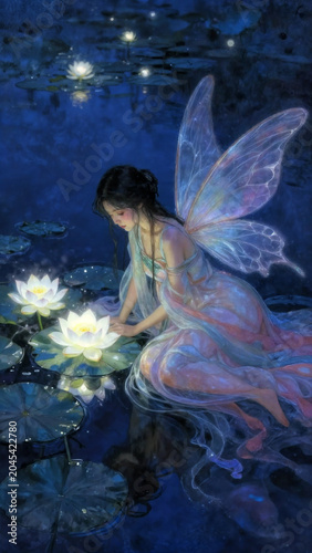 a fairy in the night
