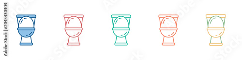 Foto Toilet Icon Set Multiple Style Collection