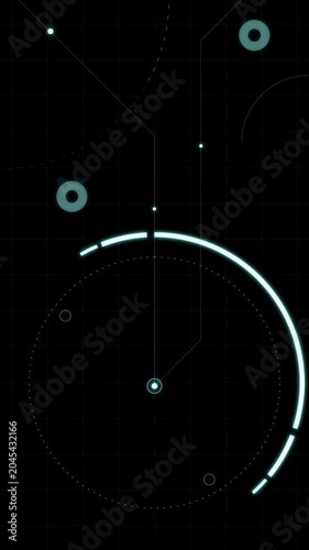 Mysterious abstract futuristic tech user interface glowing background