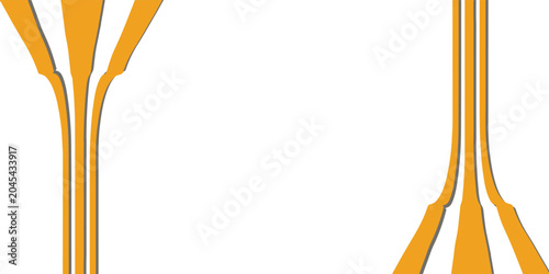 Photos Orange Stylized Branching Lines Abstract Design.