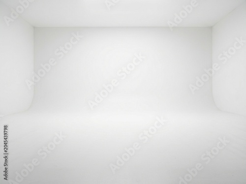 Clean and Bright White Studio Cyclorama Background for Photography and Videography