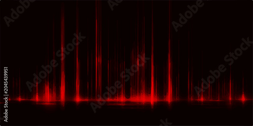Photos A striking red soundwave or pulse visualized against a dark background, representing audio or energy transmission