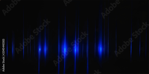 Tablou pe pânză Abstrack Abstract blue light streaks create a vibrant, energetic pulse against a dark background, evoking a sense of dynamism and technological advancement