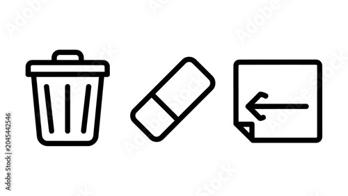 Editing and interface control icon set for software tools with interface software correction function navigation application illustration management modifier