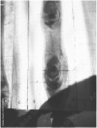 Abstract Corner Halftone Dot Frame Background with Grunge Monochrome Texture