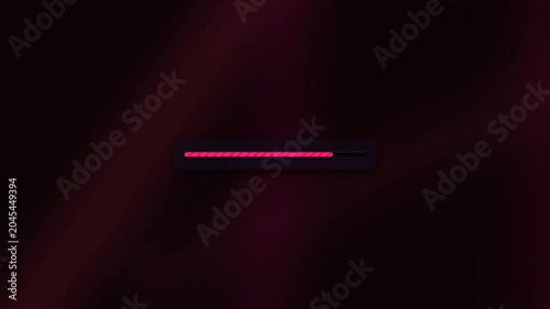 Loading Bar Animation Progress Indicator UI Element Digital Interface Design Element Featuring Smooth Growing Pink Neon Glow Line Motion Graphic Loopable Concept
