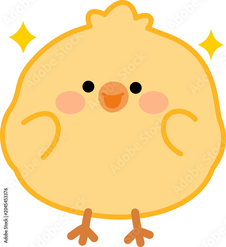 Foto Sparkling Happy Chick Illustration