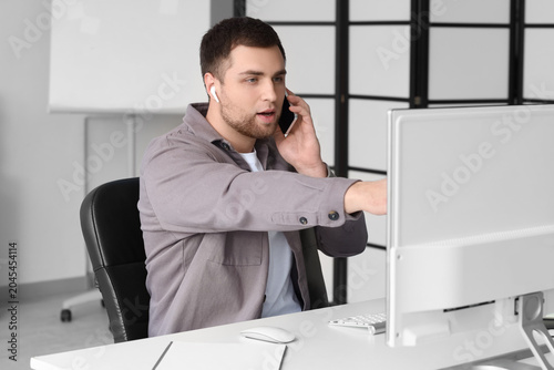 Portrait of male programmer...