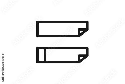 Valokuva 小さい付箋の線画アイコン　シンプルふせんイラスト素材
