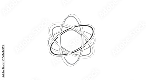 Canvas-taulu Interconnected metal wire atomic structure model.