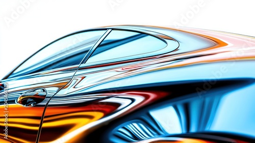 Colorful abstract car design