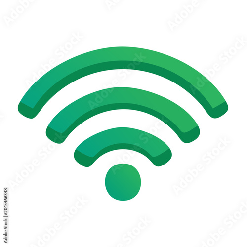 Green Wi-Fi Signal Icon