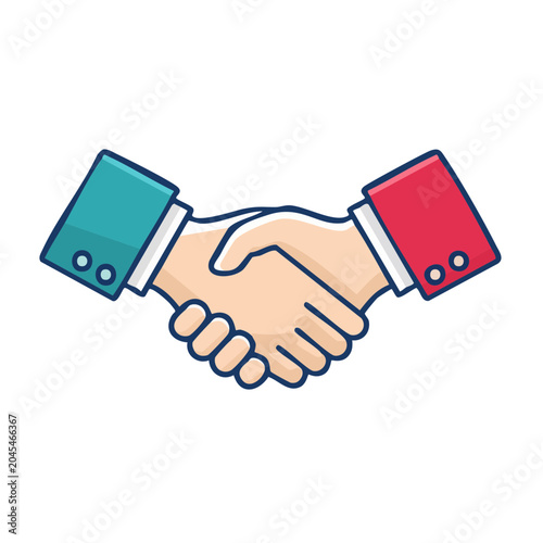 Handshake icon representing agreement and partnership