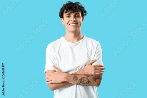 Portrait of handsome young ...
