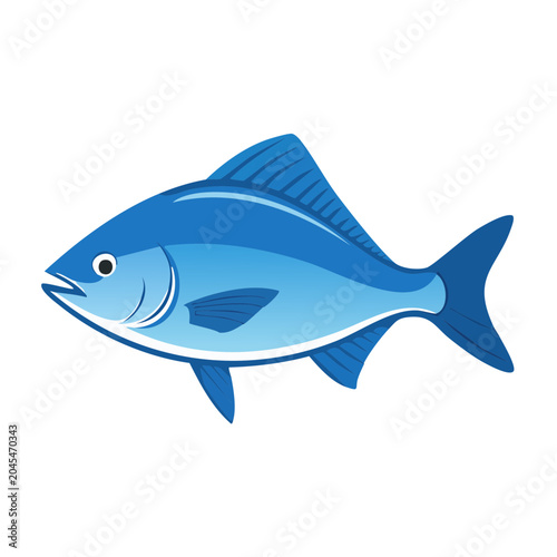 Blue Fish Illustration