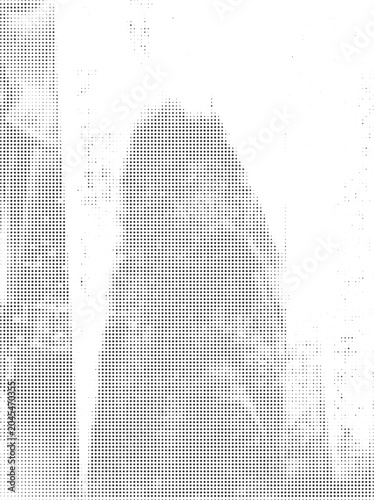 Urban Building Silhouette Halftone Dot Texture Abstract Monochrome Background