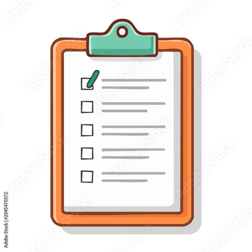 Clipboard with checklist and checkmark
