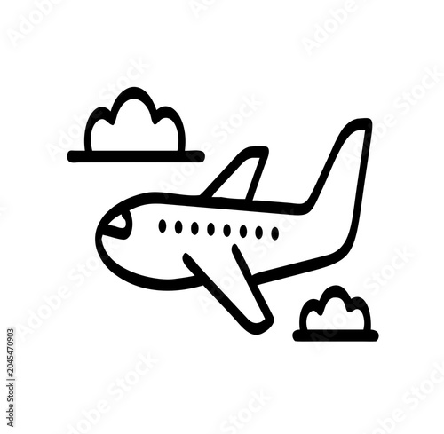 airplane in the clouds
