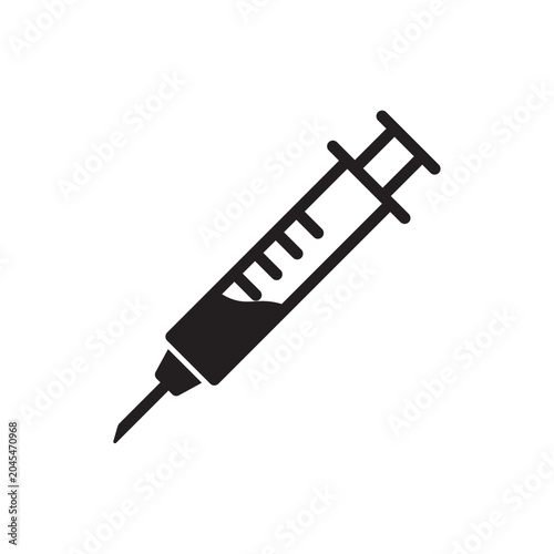 採血やワクチン接種を表す注射器のピクトグラム
